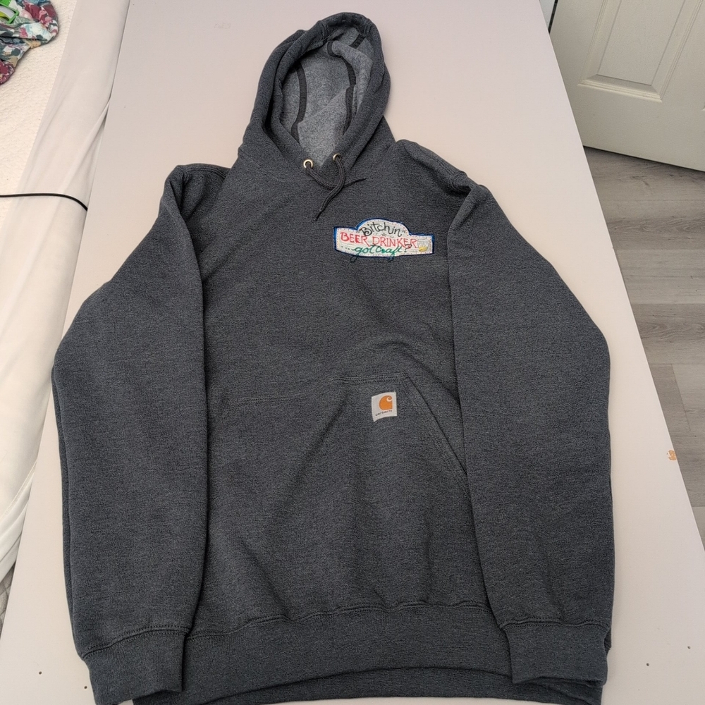 Carhartt Gray Men's Hoodie Long Sleeve Medium